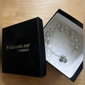 ✨ Alex and Ani “Rendezvous” Smoky Faceted Crystal Bangle – Retired